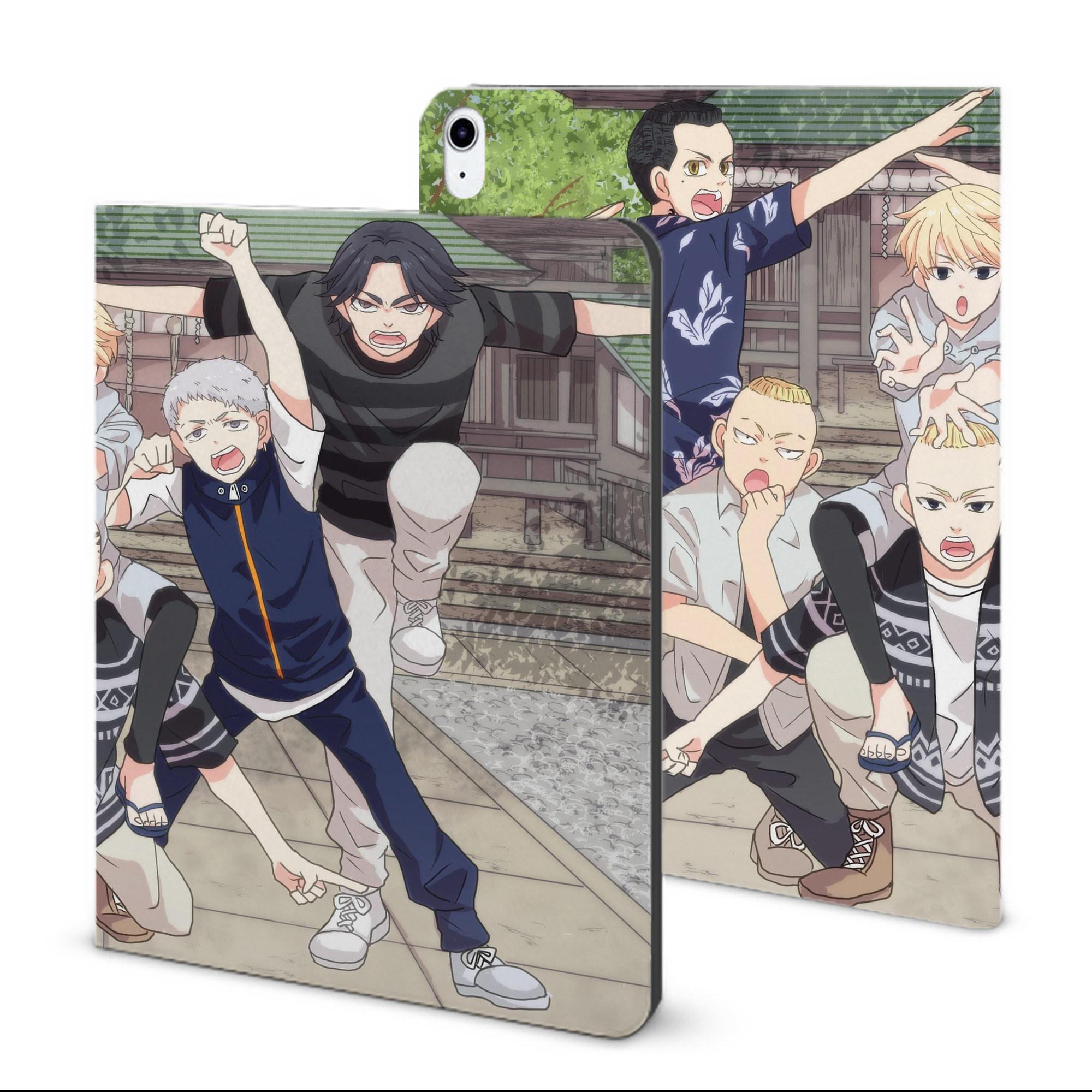 （画像用） 東京リベンジャーズ Tokyo Revengers IPad ケース ブック型 PUレザー TPU 耐衝撃 軽量 薄型 ペン収納なし 全面保護 IPad 各モデル対応